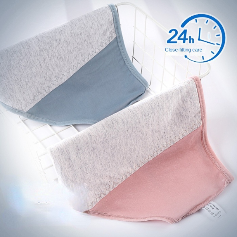 AliExpress 3PCS/set Women's menstrual briefs large flow postpartum water absorption leakproof briefs women's pure cotton menstrual briefs, view 2