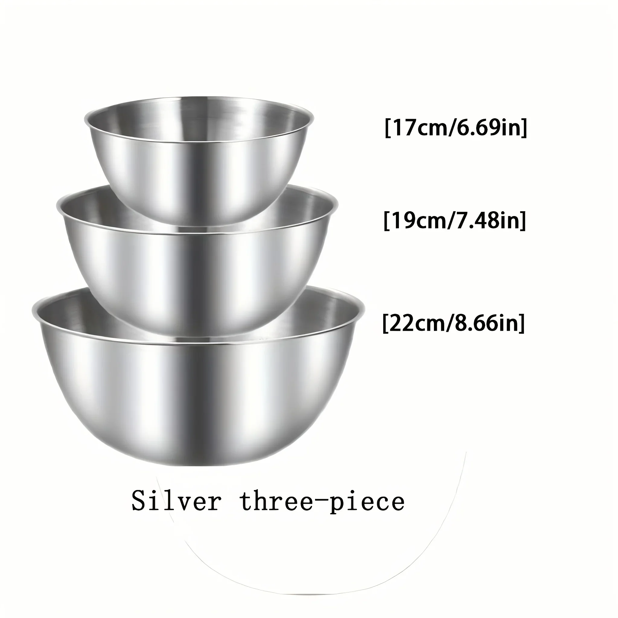 AliExpress Stainless Steel Mixing Bowl Set (3-Piece), view 6