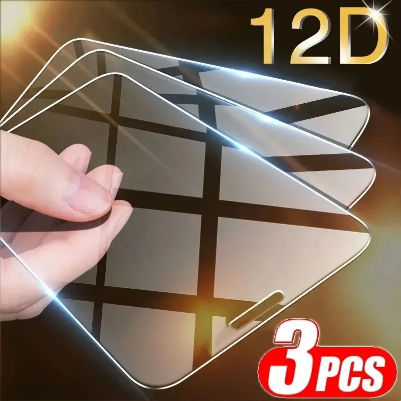AliExpress 3Pcs Tempered Glass for iPhone 14 13 12 11 15 Pro Max Mini Screen Protector for iPhone 17 18 XS MAX 7 8 Plus 16 Protective Glass