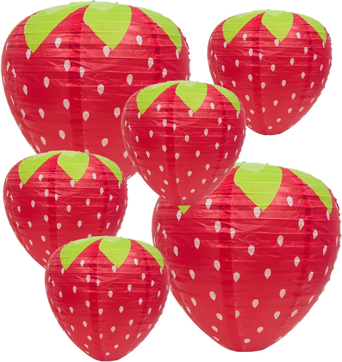 AliExpress 3PCSX20CM Strawberry Paper Lanterns Ornament Very Refreshing and Cute for Fruit Theme Birthday Party Baby Shower Paper Wedding G