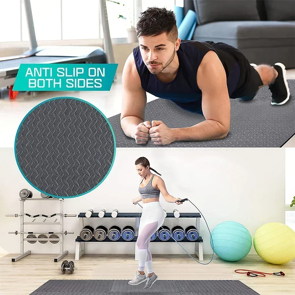 AliExpress 4~20Pcs Puzzle Fitness Mat, Eva Interlocking Foam Floor Tiles for Home Gym, Home Gym Equipment Mat, Non-Slip Floor Mat for Kids, view 3