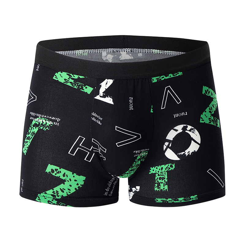 AliExpress 4/5/6/10 Piece Pack Men's Fashion Printed Pants with Various Combinations Plus Size Sports Comfortable Adolescent Boxer Pants, view 3