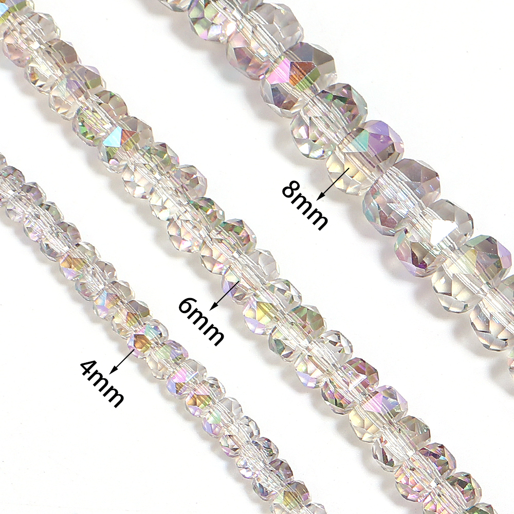 AliExpress Faceted Flat Round Wheel Glass Beads, view 2
