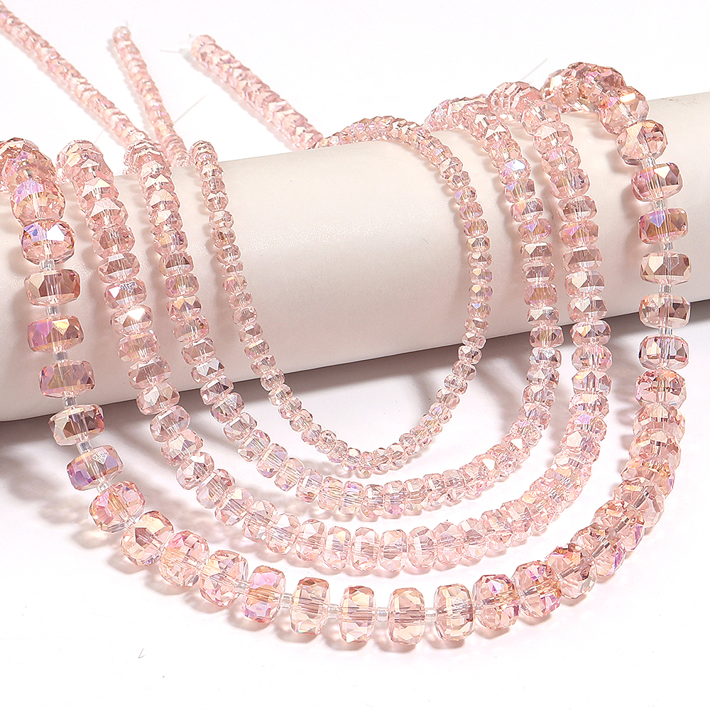 AliExpress Faceted Flat Round Wheel Glass Beads, view 6