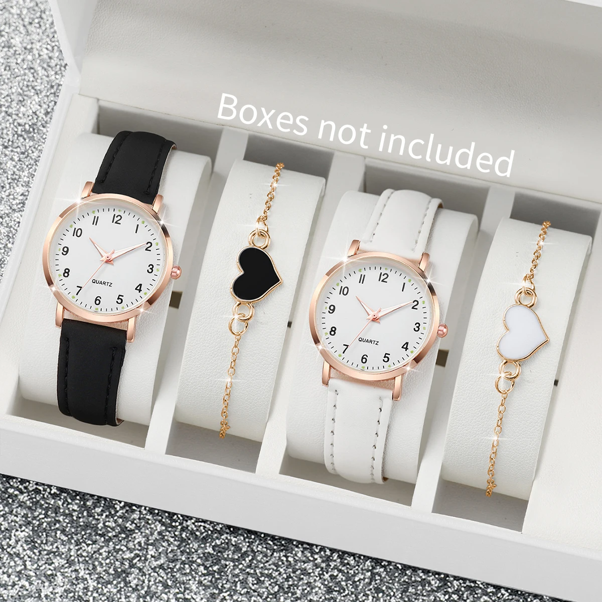 AliExpress 4-Piece Women's Arabic Dial Quartz Watch Set, view 2