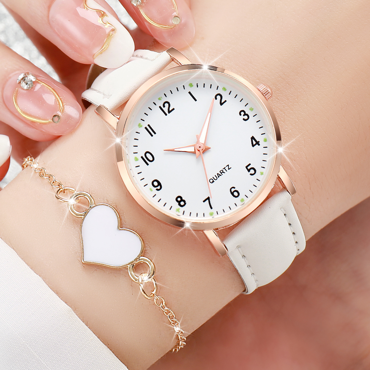 AliExpress 4-Piece Women's Arabic Dial Quartz Watch Set, view 3