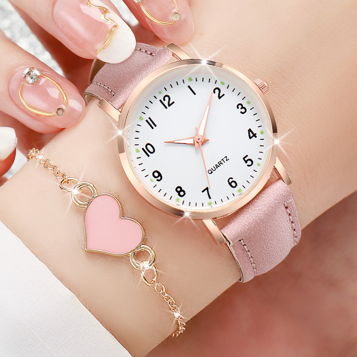 AliExpress 4-Piece Women's Arabic Dial Quartz Watch Set, view 4