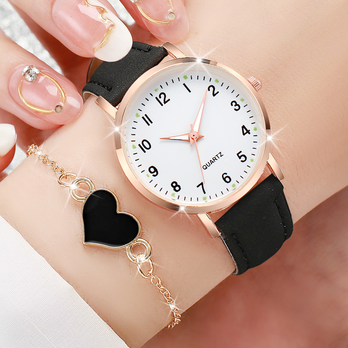 AliExpress 4-Piece Women's Arabic Dial Quartz Watch Set, view 5