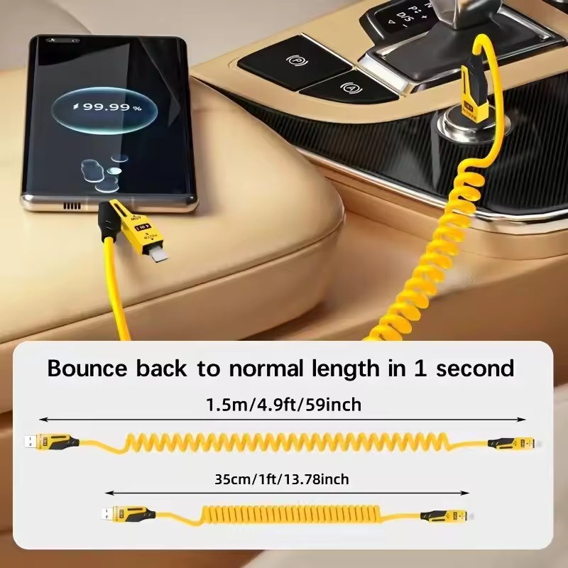 AliExpress 4-in-1 Short Spring Charging Cable (65W), view 2