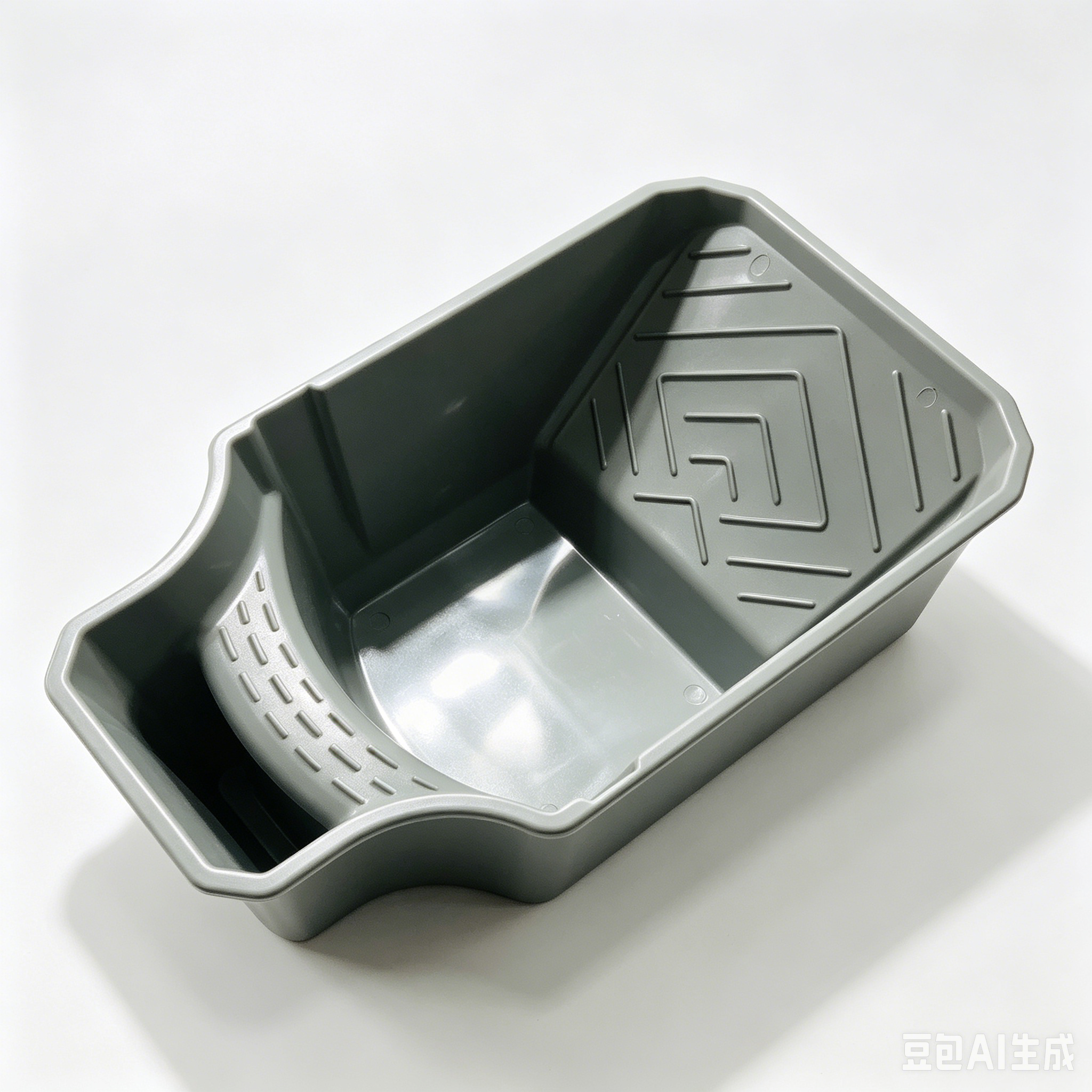 AliExpress 4-Inch Handheld Paint Cup with Roller Frame Durable PP Material Large Capacity Easy Matching for Brushes & Rollers Gray, view 5