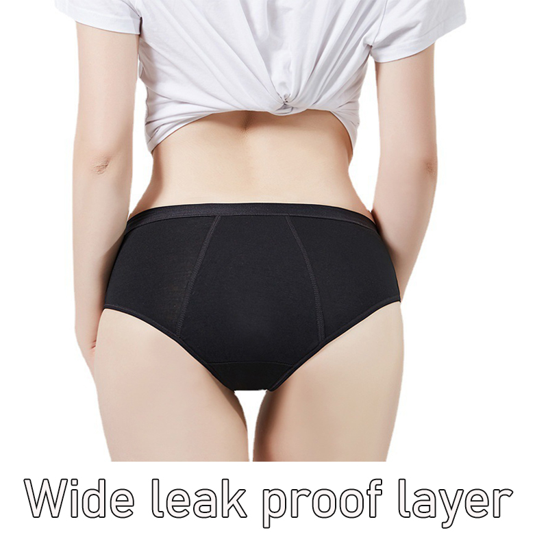 AliExpress 4-Layer Absorbent Leakproof Menstrual Panties For Women Period Heavy Flow Physiological Pants Plus Size Cotton Postpartum Briefs, view 2