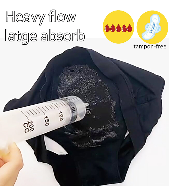 AliExpress 4-Layer Absorbent Leakproof Menstrual Panties For Women Period Heavy Flow Physiological Pants Plus Size Cotton Postpartum Briefs, view 6