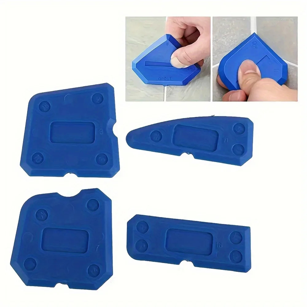 AliExpress 4 Pcs Silicone Glass Cement Scraper Sealant Grout Remover Tool Home Finishing Caulking Tools Home Cleaning Hand Spatula Tool