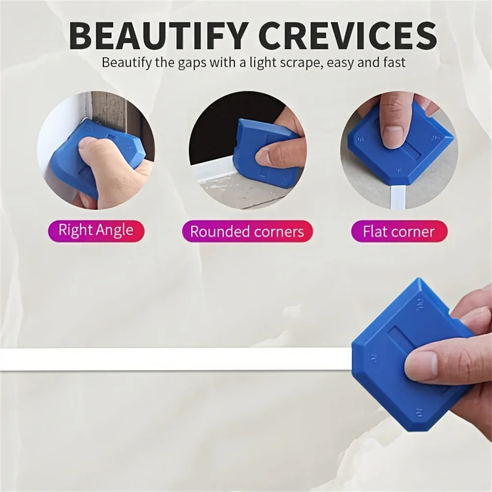 AliExpress 4 Pcs Silicone Glass Cement Scraper Sealant Grout Remover Tool Home Finishing Caulking Tools Home Cleaning Hand Spatula Tool, view 3