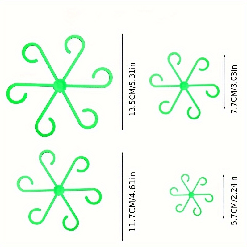 AliExpress 4-piece Set of Plant Stem Support Clips, Horticultural Plant Turtle Back Bamboo Support Fixator, Hydroponic Tree Branch Fixation, view 5