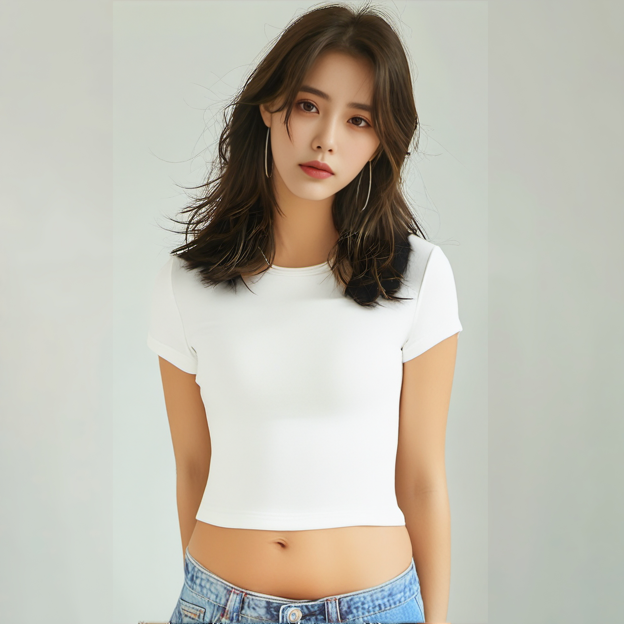 AliExpress 4 Pieces Solid Color Basic Short-Sleeved Tight-Fitting T-Shirt for Women's Casual Summer Minimalist Women's Style Top O-Neck, view 5
