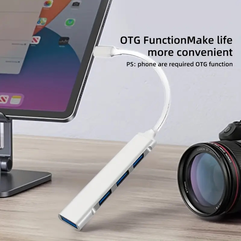 AliExpress 4-Port Multi-Splitter Type C Hub USB Adapter OTG for Xiaomi Lenovo MacBook 13 15 Air pro PC - Computer Accessories, view 2