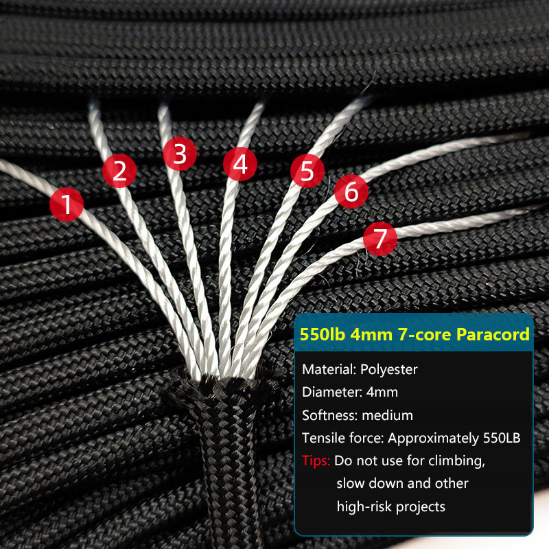 AliExpress 550 Paracord for Survival and Crafts (4mm), view 2