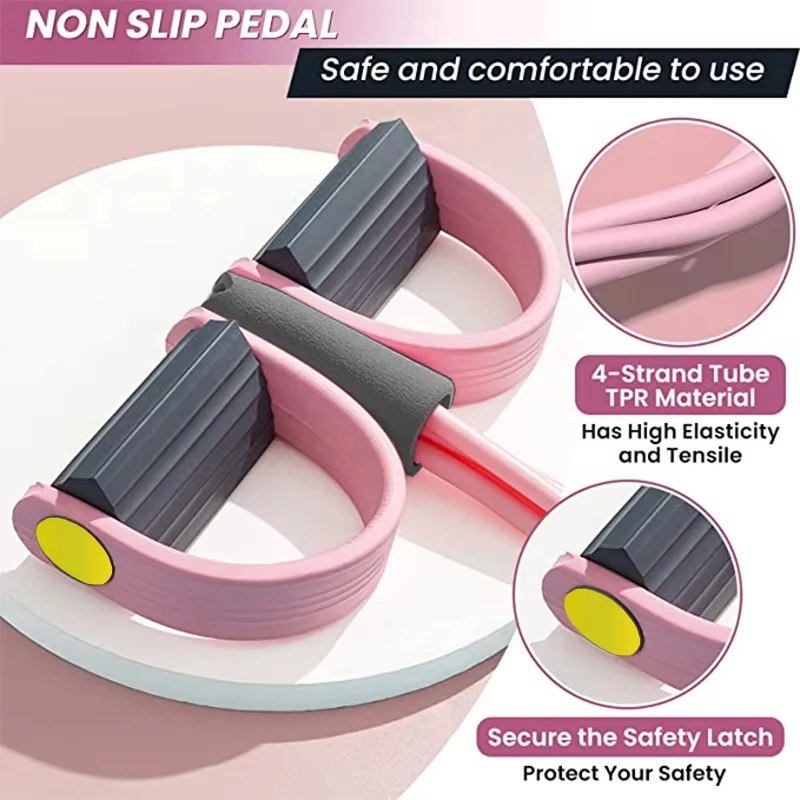 AliExpress 4-Tube Elastic Yoga Pedal Resistance Band, view 4
