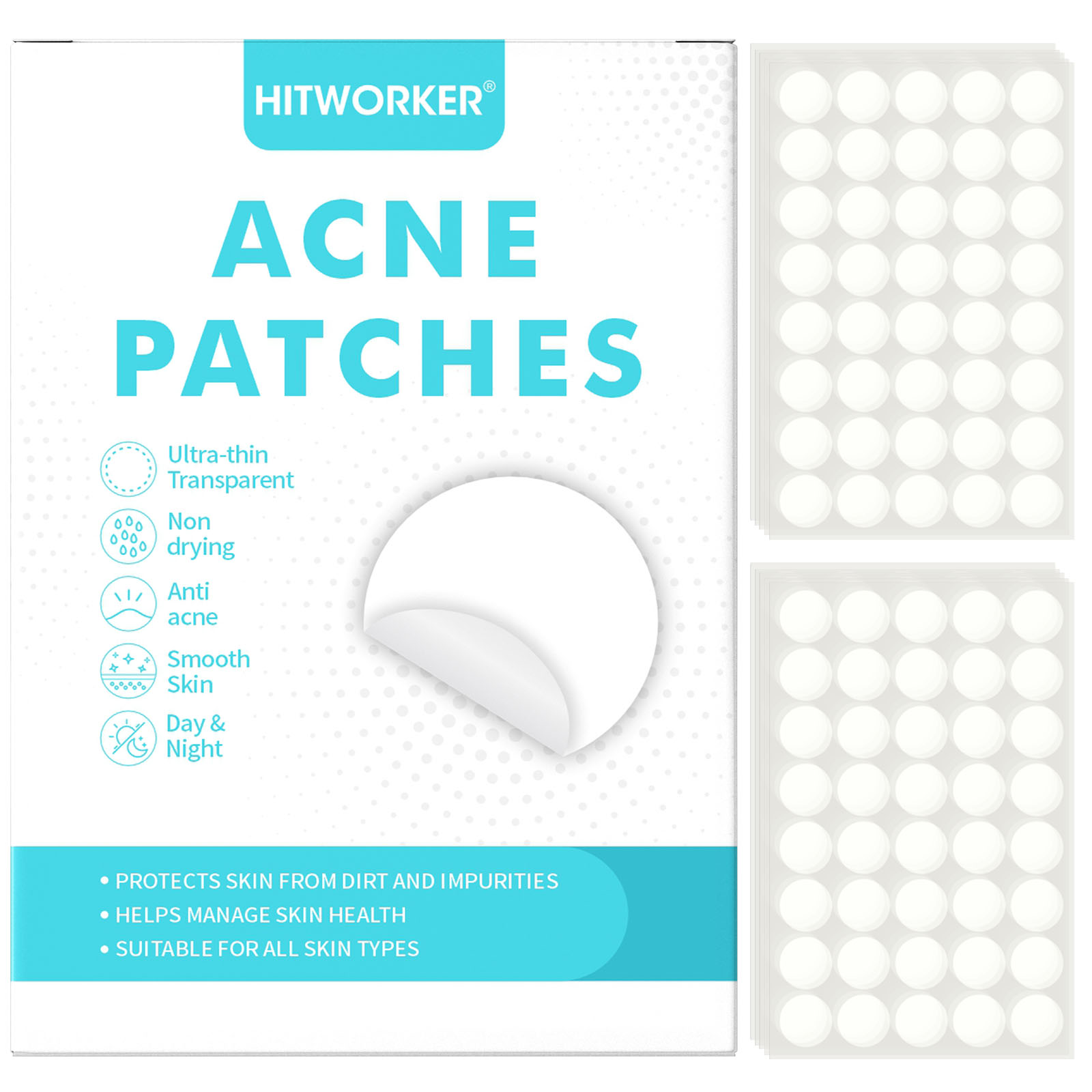 AliExpress Hydrocolloid Acne Patches, Alcohol-Free (40 or 400)
