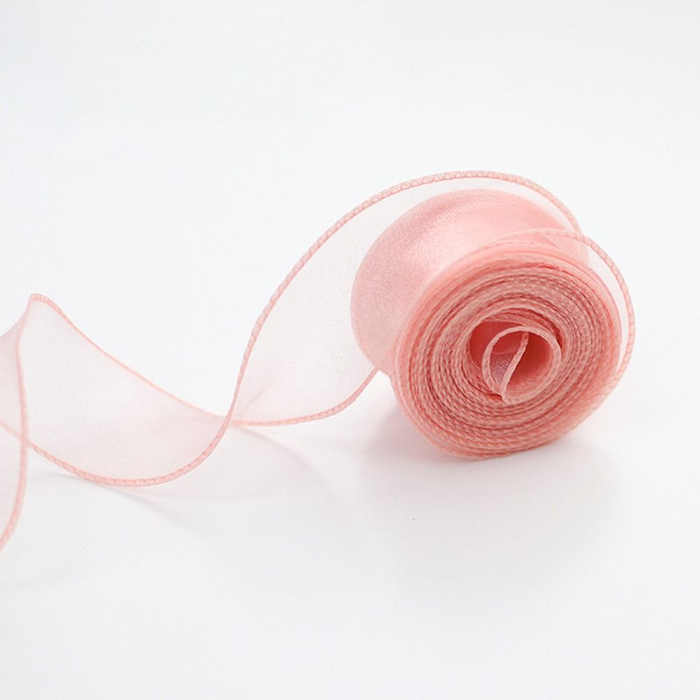 AliExpress 40mm 10 yards Roll of Satin Ribbon Mesh Fabric Flower Bouquet Wrapping Tulle Ribbon Decorating Weddings Lace Organza Ribbon, view 4