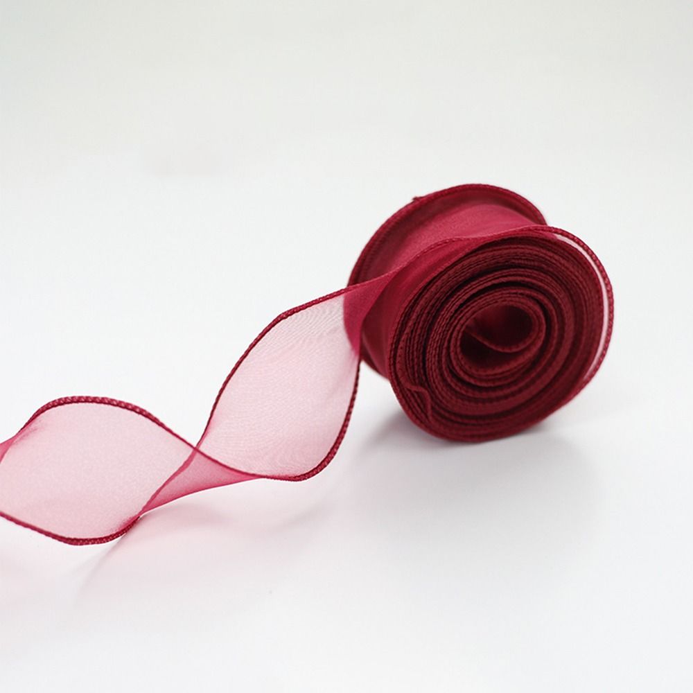 AliExpress 40mm 10 yards Roll of Satin Ribbon Mesh Fabric Flower Bouquet Wrapping Tulle Ribbon Decorating Weddings Lace Organza Ribbon, view 5