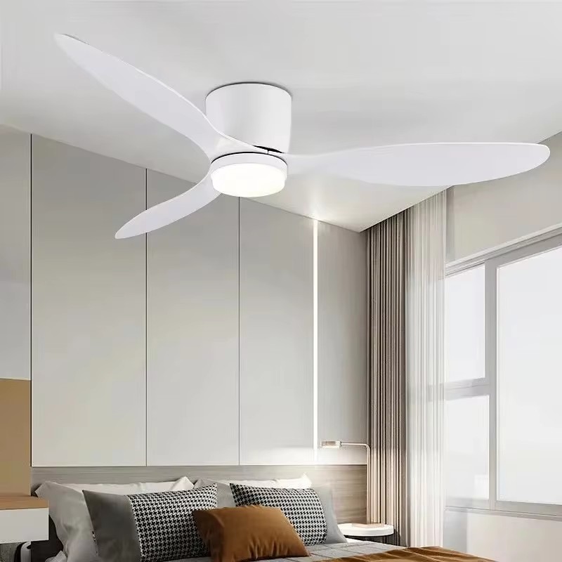 AliExpress 42 52 Inch Ceiling Fans With Lights Led 3 Color 6 Speeds DC Motor Fans Remote Control Low Floor Decorative Fans With Lighting