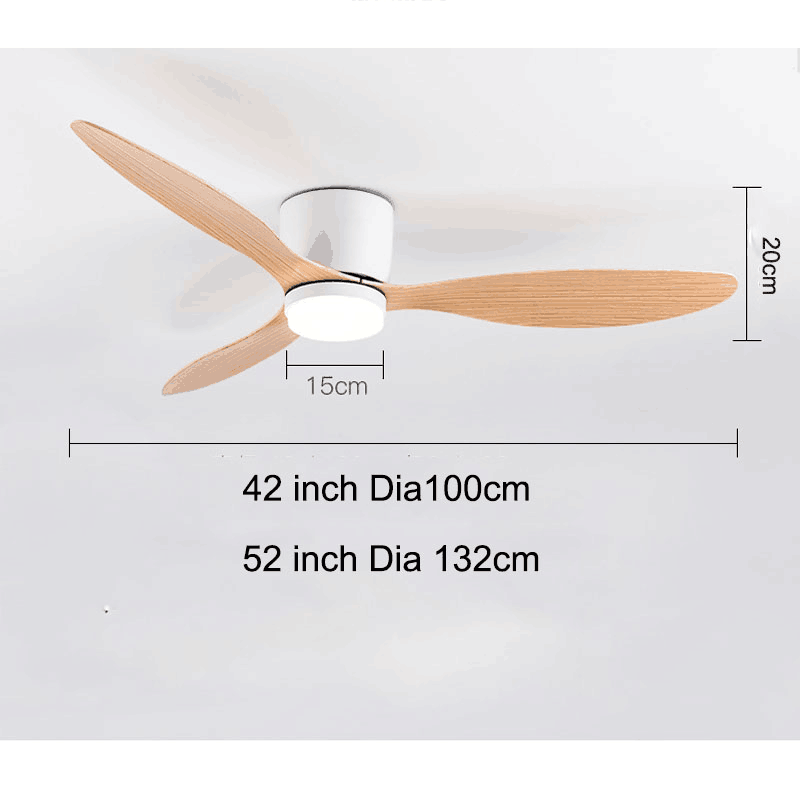 AliExpress 42 52 Inch Ceiling Fans With Lights Led 3 Color 6 Speeds DC Motor Fans Remote Control Low Floor Decorative Fans With Lighting, view 5