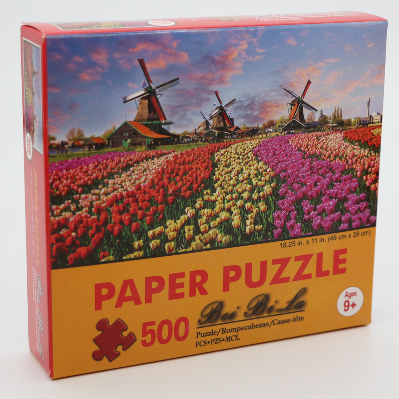 AliExpress 46*28cm Jigsaw Puzzles 500 Pieces Paper Picture Landscape Oil Painting Art Puzzles Decompression Toys for Adults Family Games, view 5
