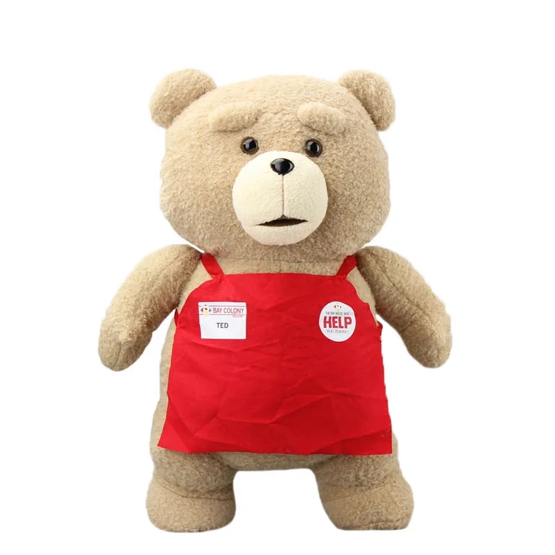 AliExpress 46cm TED Plush Movie Teddy Bear TED 2 Plush Doll Toys In Apron styles Soft Stuffed Animals Plush Toys Animal  for Kids Gift