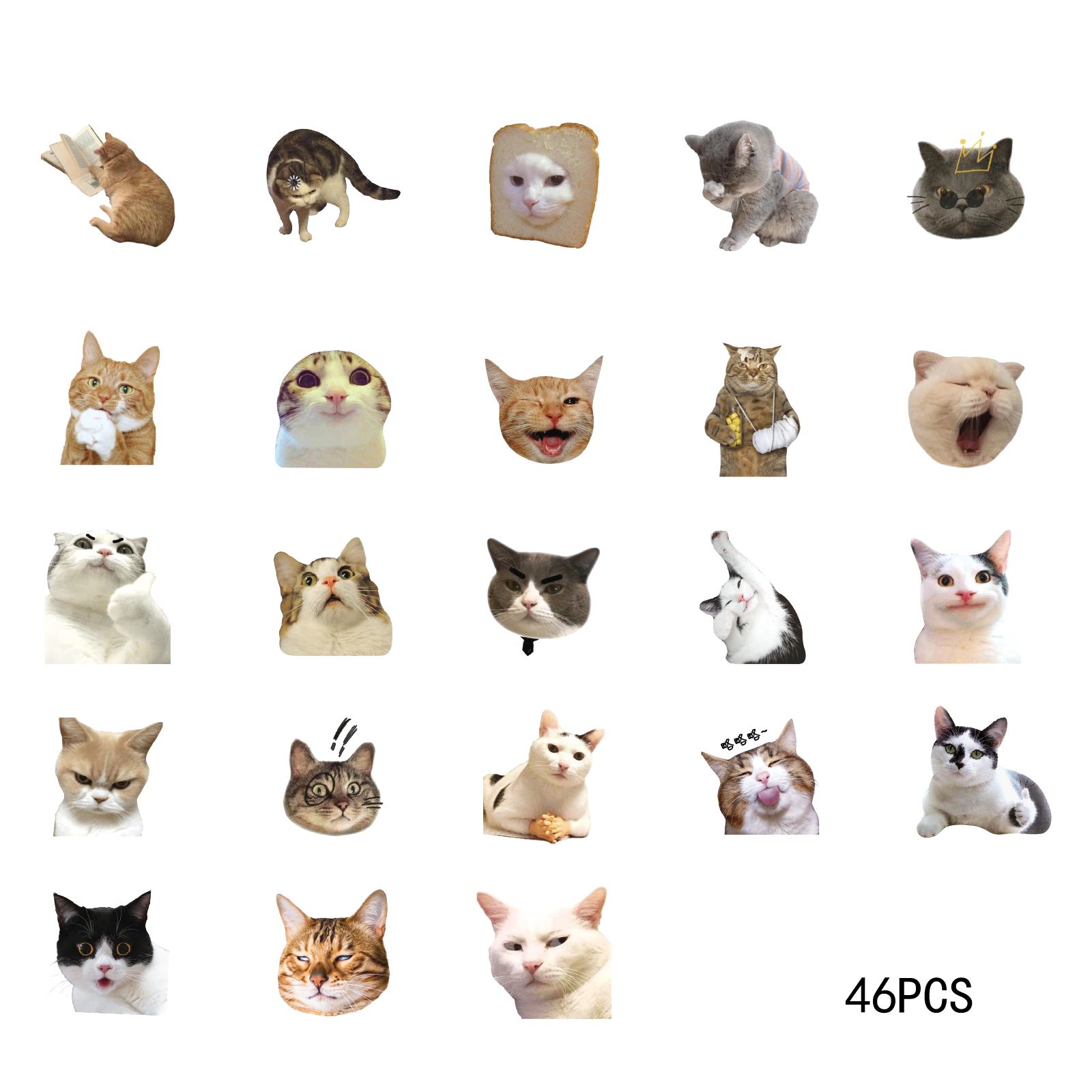 AliExpress 46pcs/Bag,Cat Stickers,Be for Suitcase Skateboard Luggage Laptop Phone Diy Sticke Decoration Stationery School Supplies Toys, view 6