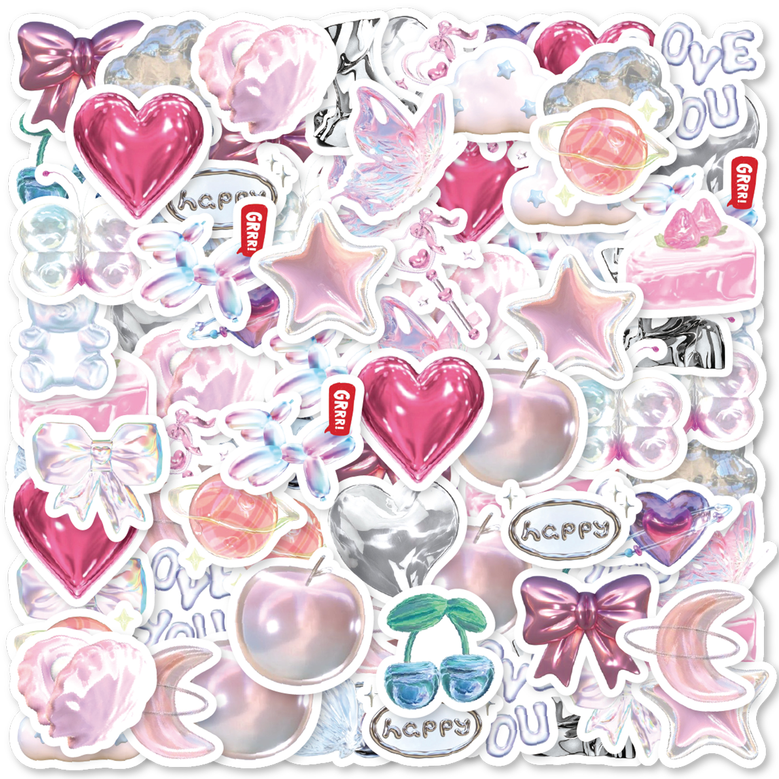 AliExpress 46pcs Love Balloon Cute Graffiti Stickers Decorated Notebook Water Cup Diary Suitcase Guitar Classic Toy Scrapbook DIY Decal