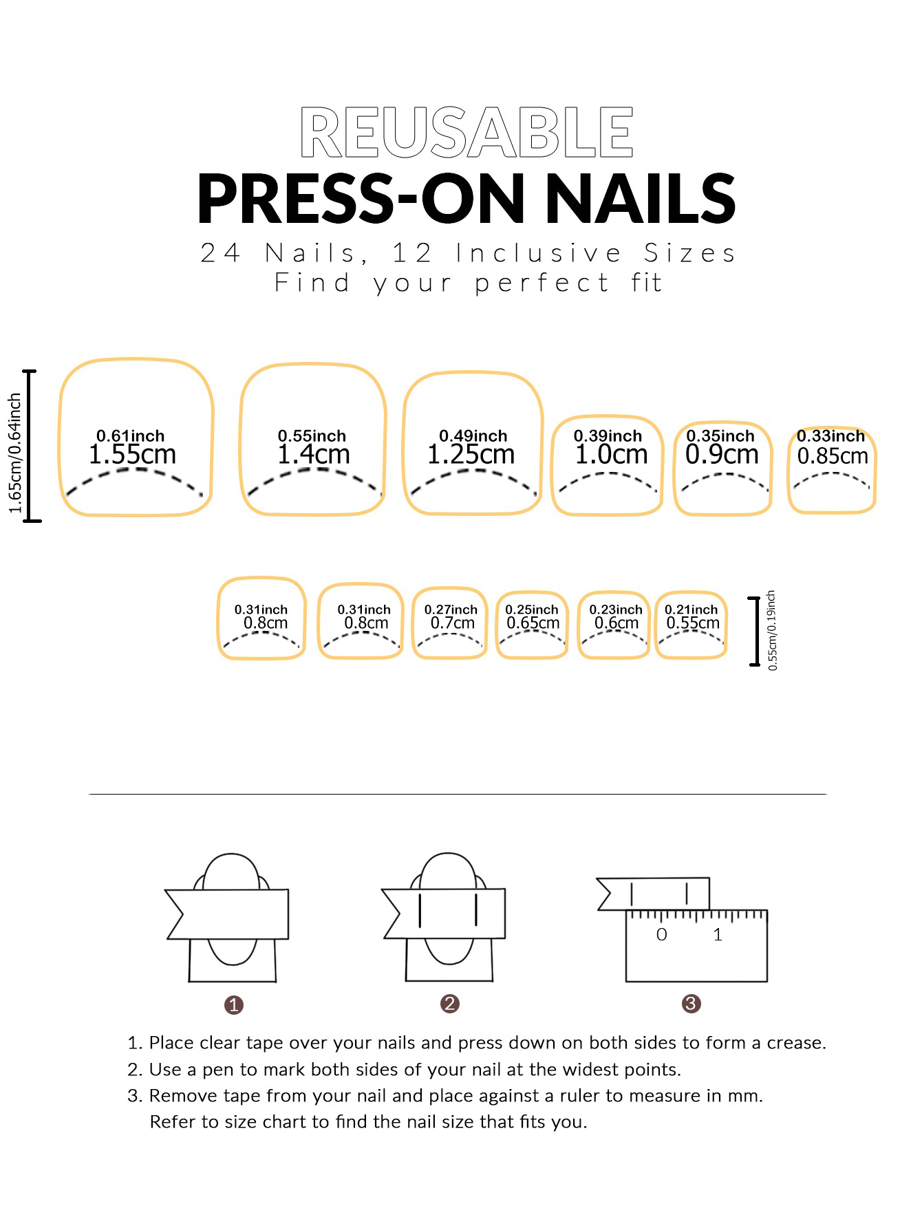 AliExpress French-Tip Press-On Toenails (48-Piece), view 5