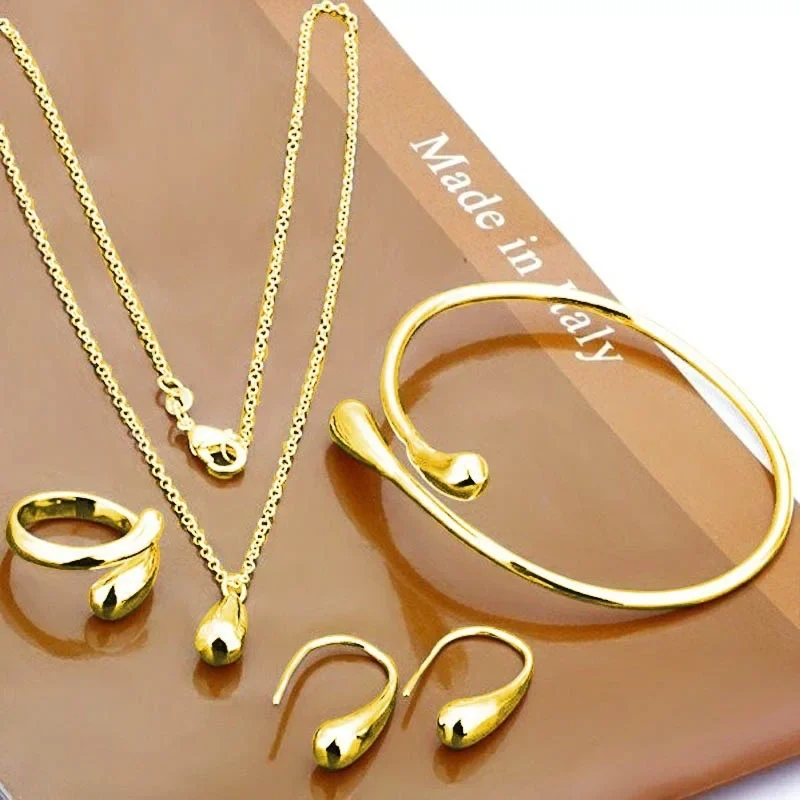 AliExpress Teardrop Ring, Necklace, Bracelet and Earring Set, view 2