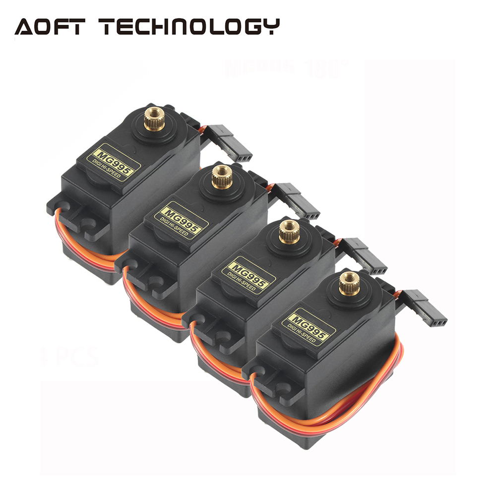 AliExpress 4PCS 13KG 15KG Servos Digital MG995 MG996R Servo All Metal  Gear for JR Car RC Model Helicopter Boat Arduino UNO DIY, view 2