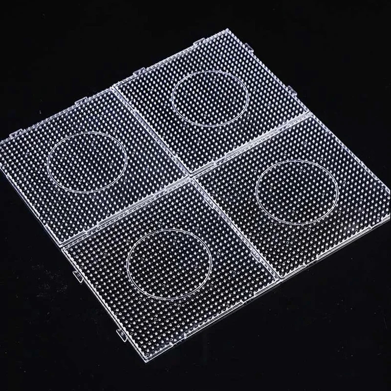 AliExpress 4PCS 2.6mm/5mm Fuse Beads Transparent Big Square Pegboards Ironing Beads Boards DIY Material Template Melting Beads Pegboard