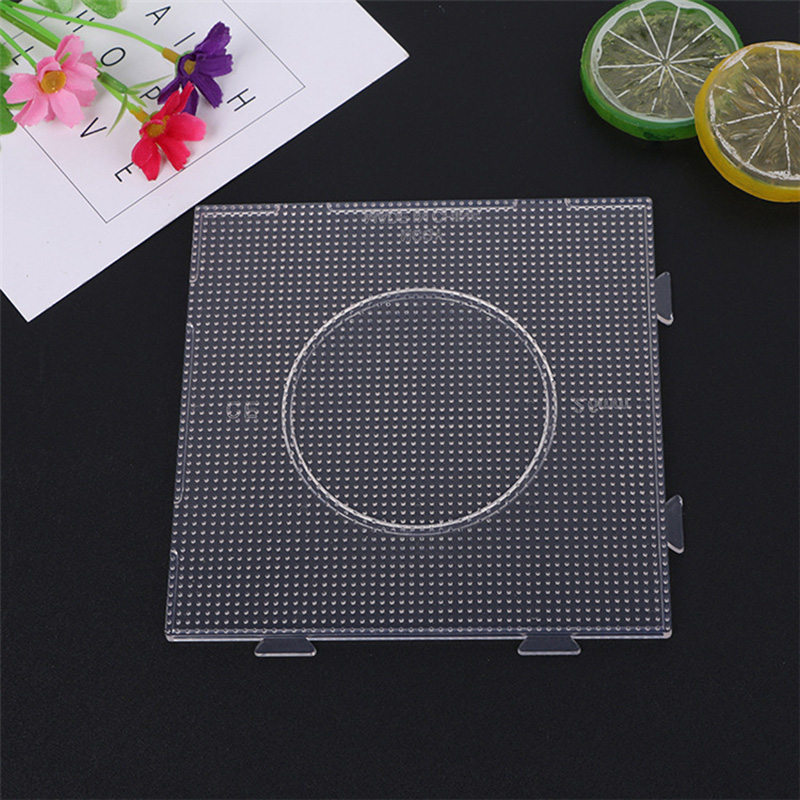 AliExpress 4PCS 2.6mm/5mm Fuse Beads Transparent Big Square Pegboards Ironing Beads Boards DIY Material Template Melting Beads Pegboard, view 2