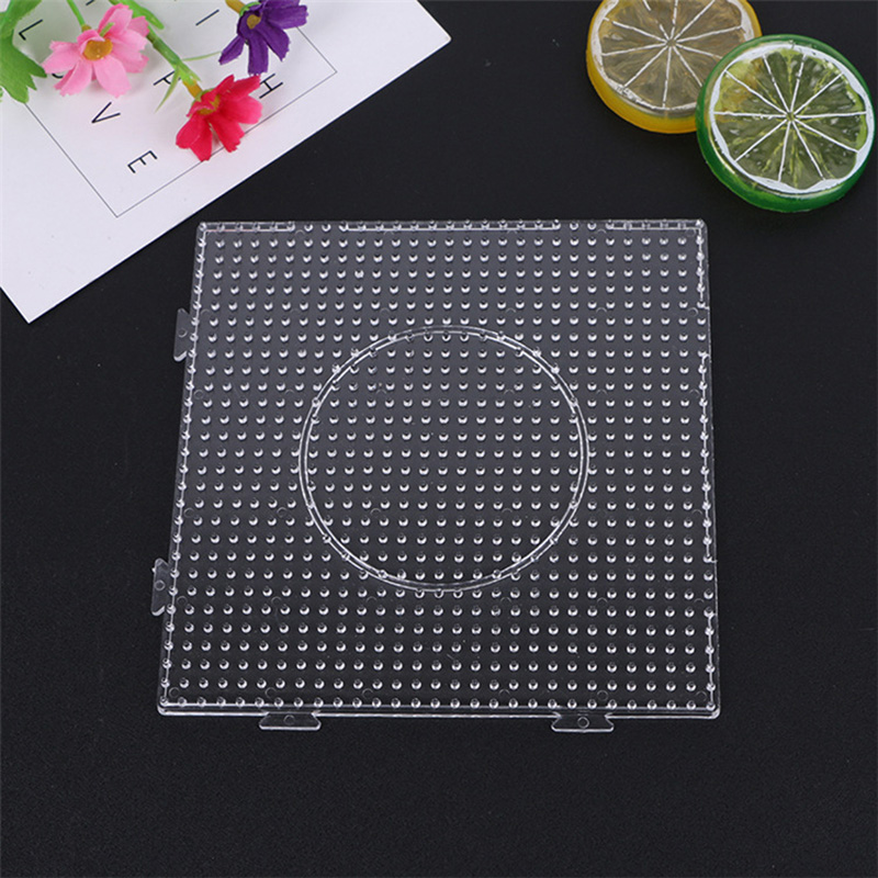AliExpress 4PCS 2.6mm/5mm Fuse Beads Transparent Big Square Pegboards Ironing Beads Boards DIY Material Template Melting Beads Pegboard, view 3