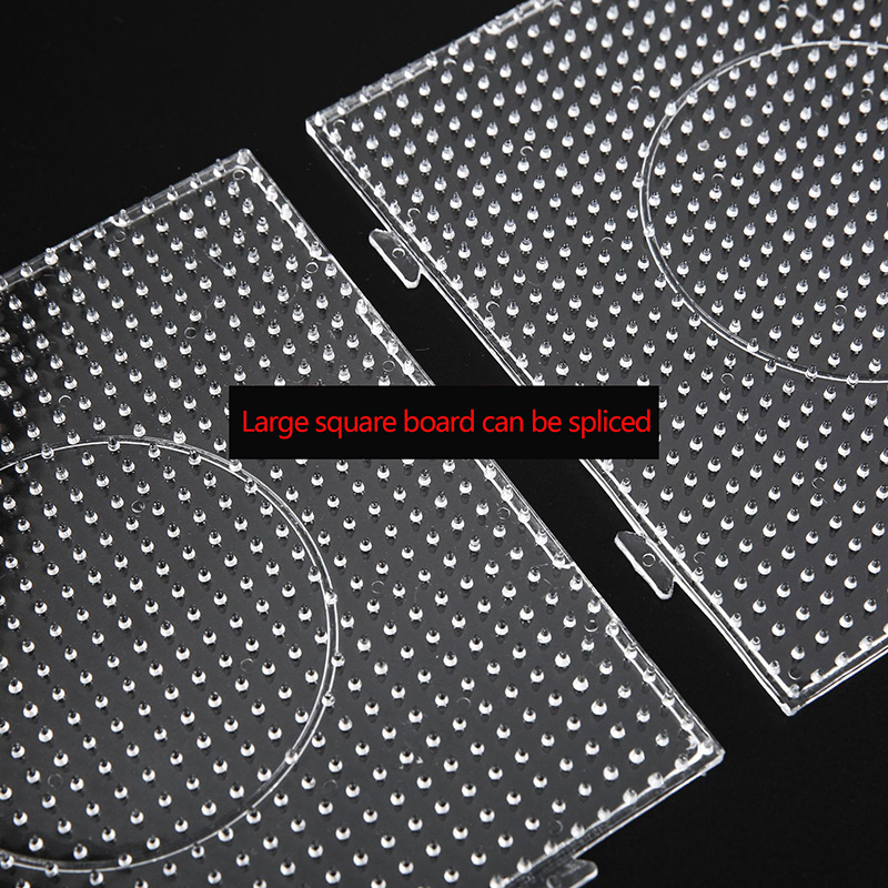 AliExpress 4PCS 2.6mm/5mm Fuse Beads Transparent Big Square Pegboards Ironing Beads Boards DIY Material Template Melting Beads Pegboard, view 4