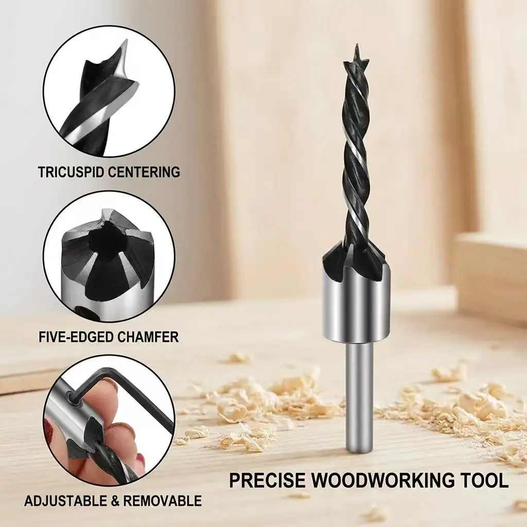 AliExpress 4-Piece Three-Pointed Counterbore Drill Bit Set, view 3