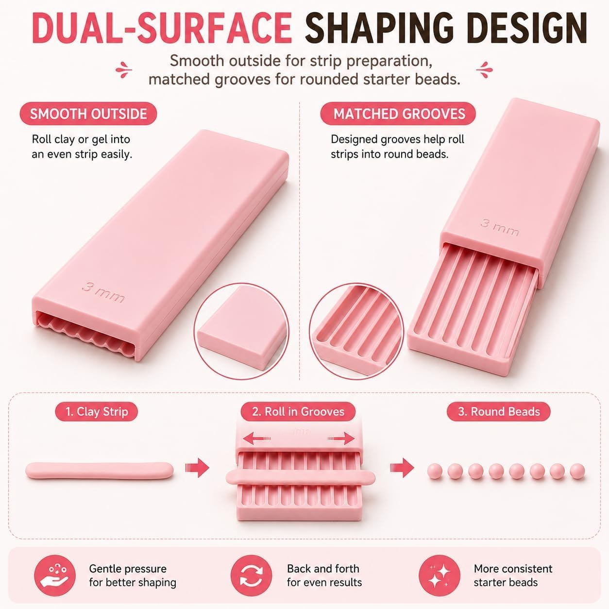 AliExpress 4PCS 3D Print Clay Gel Ball Maker Tool, Nail Art Bead Roller for 3D Gel Flowers | Polymer Clay Roller 2mm 3mm 4mm 5mm, view 5