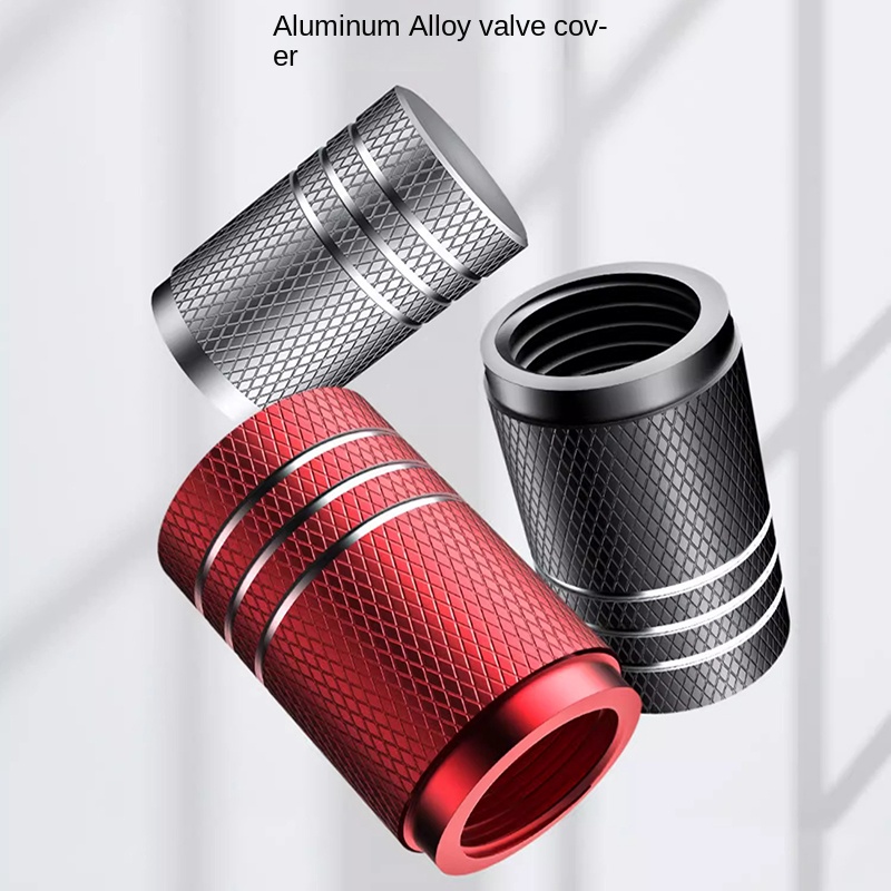 AliExpress 4Pcs Car Tire Valve Stems Cap Knurling Style Tire Valve Cap Aluminum Tire Wheel Stem Air Valve Cap car Universal accessories