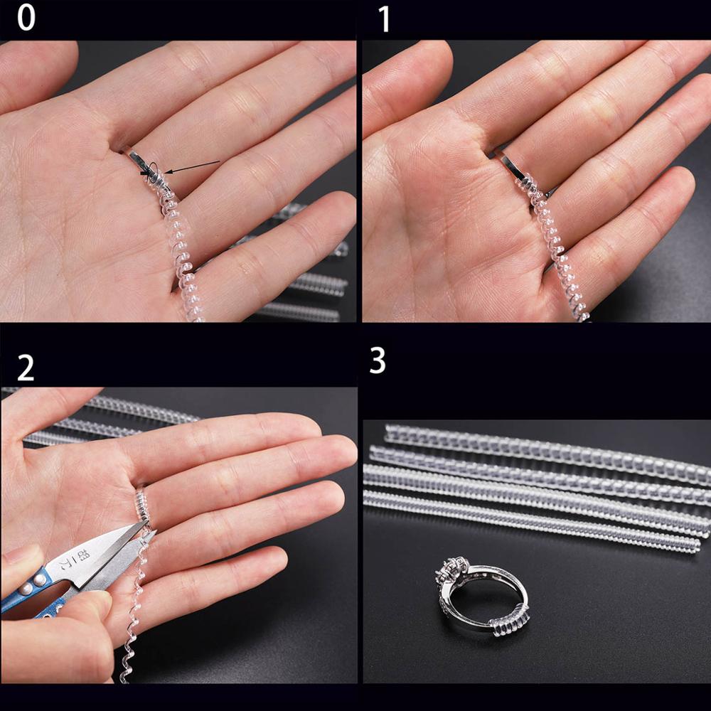 AliExpress 4-Piece Clear Spiral Ring Size Adjusters, view 6