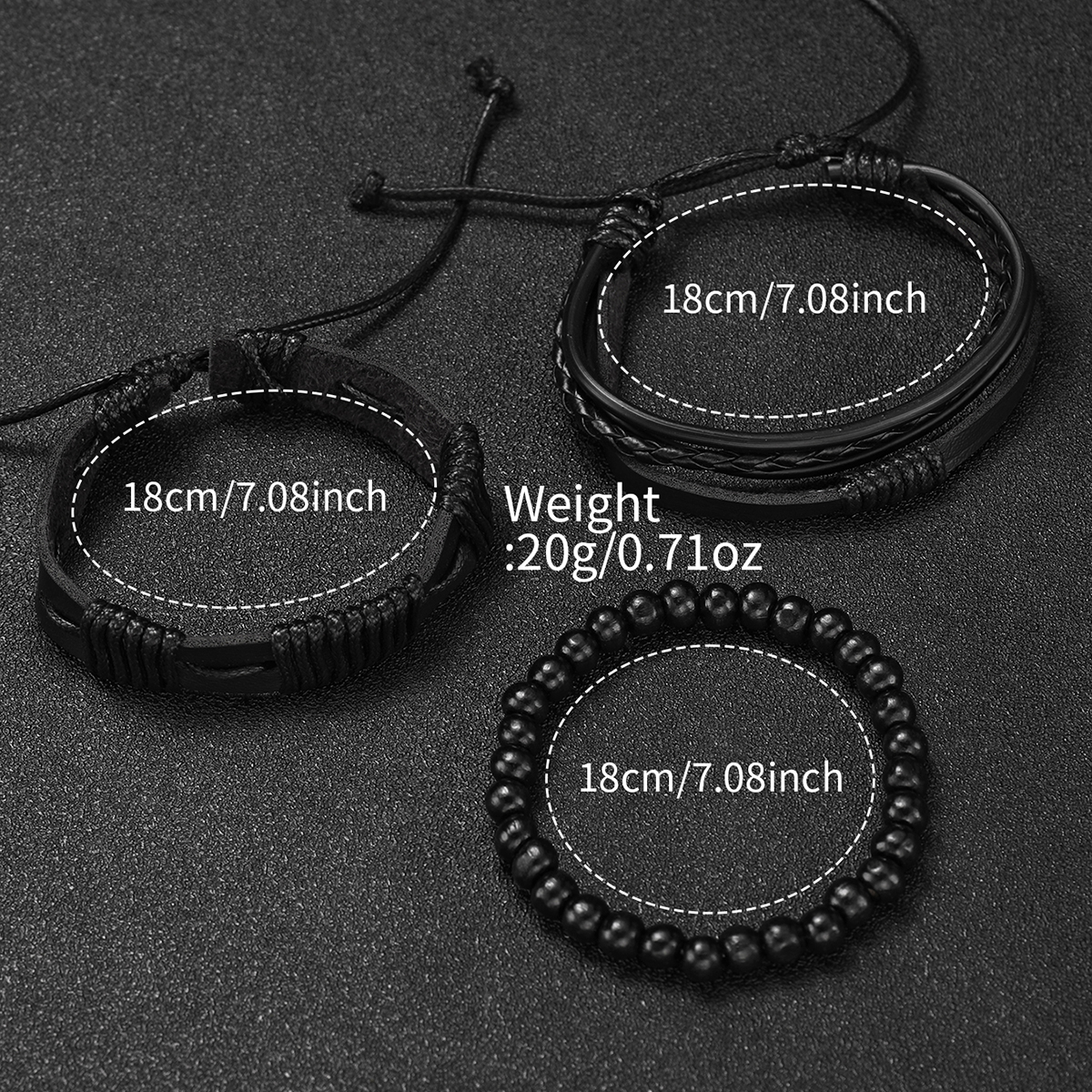 AliExpress 4-Piece Men's Leather Band Quartz Watch Set, view 6