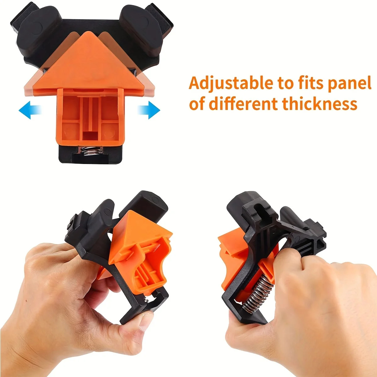 AliExpress 4PCS Right Angle Fixing Clip Woodworking Clamp Adjustable Swing Corner Clamp Corner Clip Fixer for Welding Drilling Cabinets, view 4