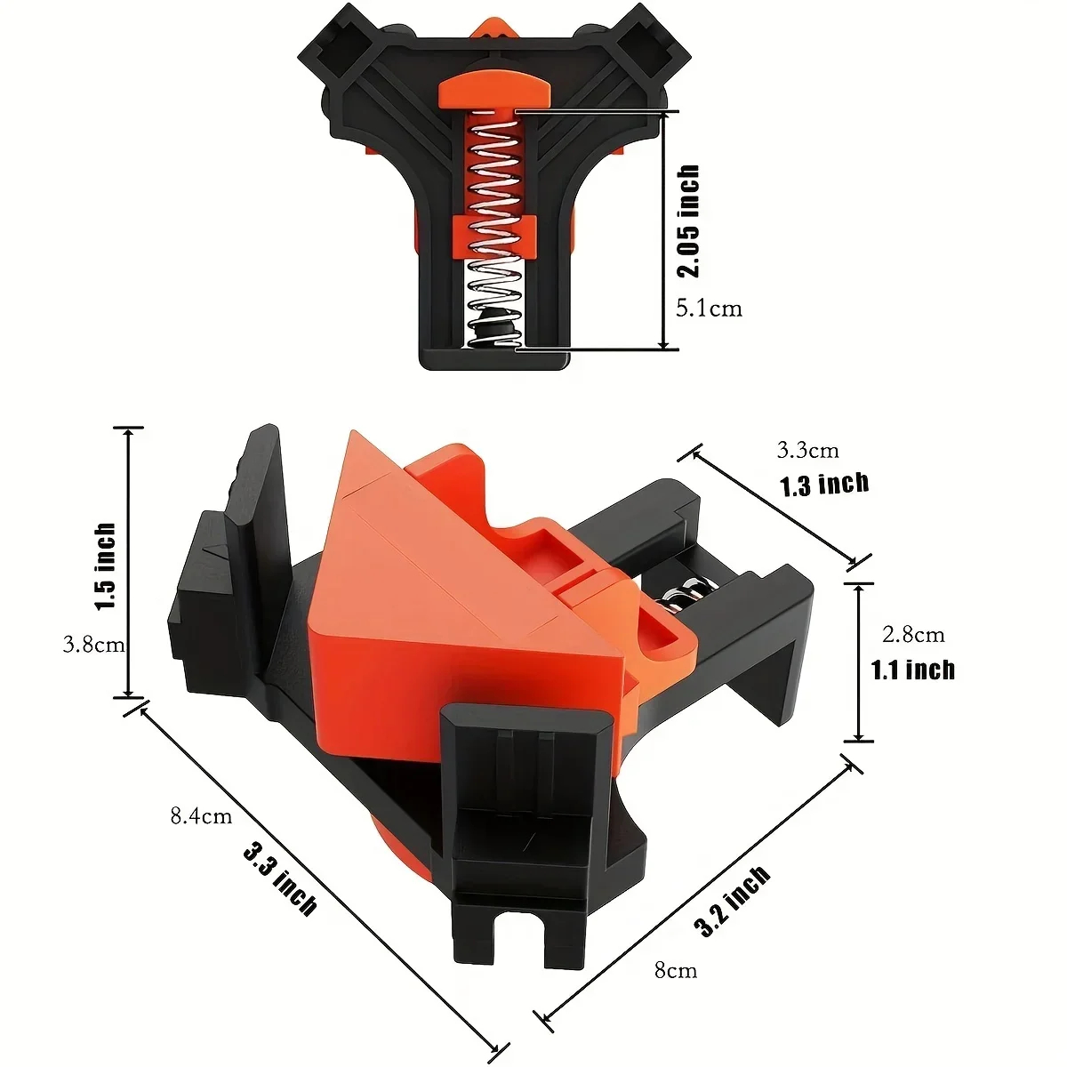 AliExpress 4PCS Right Angle Fixing Clip Woodworking Clamp Adjustable Swing Corner Clamp Corner Clip Fixer for Welding Drilling Cabinets, view 5