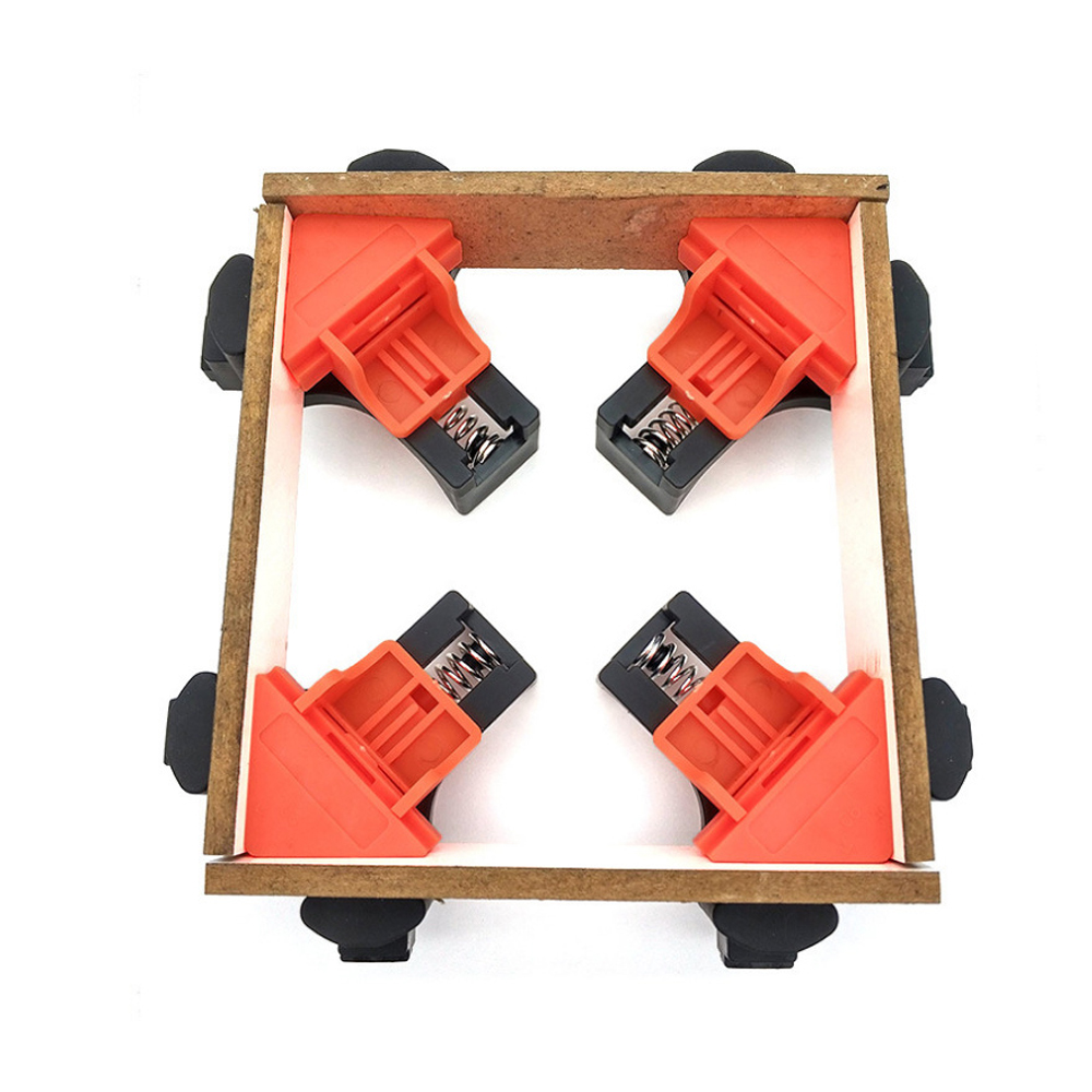 AliExpress 4PCS Right Angle Fixing Clip Woodworking Clamp Adjustable Swing Corner Clamp Corner Clip Fixer for Welding Drilling Cabinets, view 6