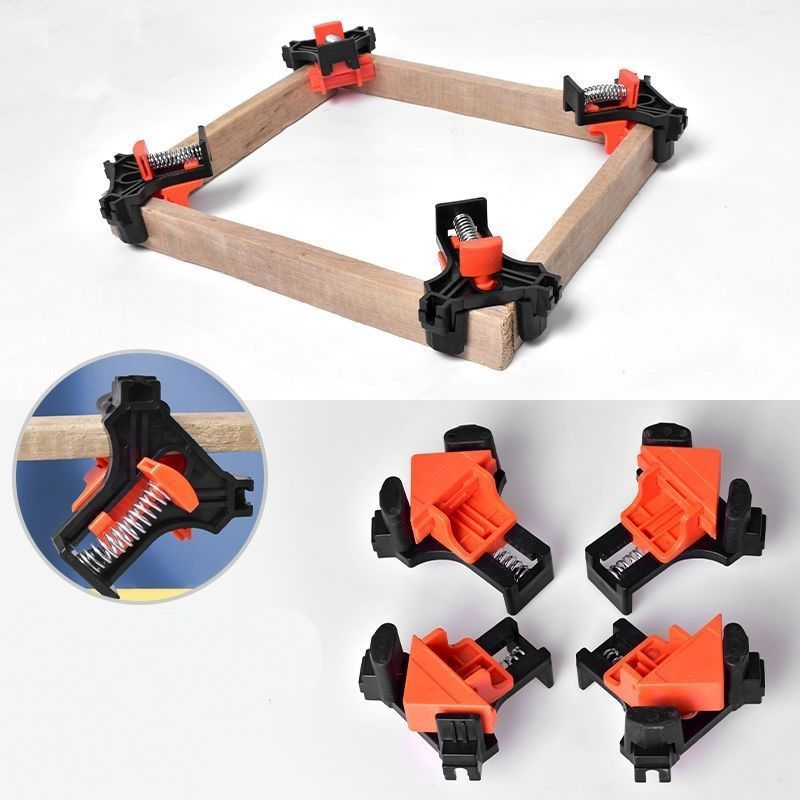 AliExpress 4PCS Right Angle Fixing Clip Woodworking Clamp Adjustable Swing Corner Clamp Corner Clip Fixer for Welding Drilling Cabinets, view 4