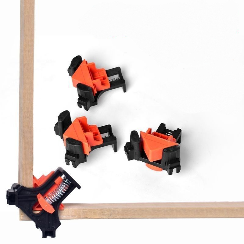 AliExpress 4PCS Right Angle Fixing Clip Woodworking Clamp Adjustable Swing Corner Clamp Corner Clip Fixer for Welding Drilling Cabinets, view 6