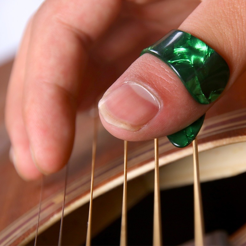 AliExpress 4PCS Right Hand Thumb Finger Guitar Picks Right Set of Fingernails Fingerstyle Pain Prevention Finger Forefinger
